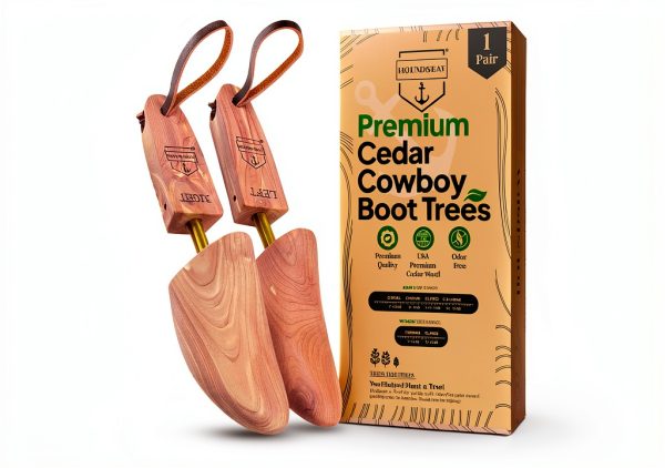 HOUNDSBAY Cedar Boot Tree for Men – 2 Pack Premium Moisture‑Absorbing-0