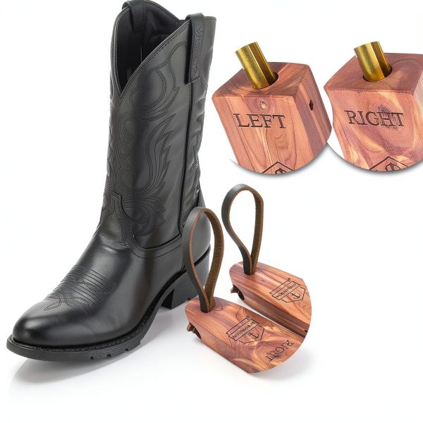 HOUNDSBAY Cedar Boot Tree for Men – 2 Pack Premium Moisture‑Absorbing-1
