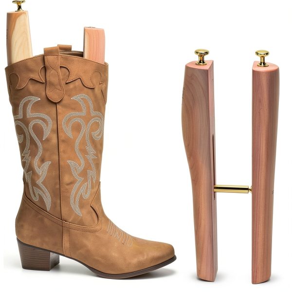 Cedar Boot Tree by HOUNDSBAY – 12 & 14 Inch Premium Cedar Shoe Shapers-1