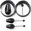 Shoe Tree Plastic Adjustable Shoe Shaper 2 Pairs Black & White-2