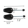 Shoe Tree Plastic Adjustable Shoe Shaper 2 Pairs Black & White-1
