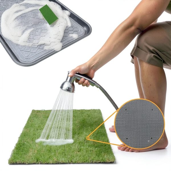 Artificial Grass Puppy Potty Training Pad Ottomanson 15x30 Tray-3