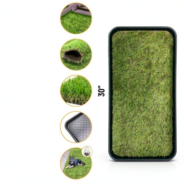 Artificial Grass Puppy Potty Training Pad Ottomanson 15x30 Tray-1