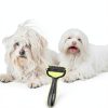 Pet Supplies Cat brush for shedding - cat grooming brush, deshedding cat brush paired with self- cleaning cat litter box, essential for cats for Long matted Haired Pets,Grey.-1
