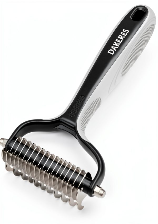 Pet Supplies Cat brush for shedding - cat grooming brush, deshedding cat brush paired with self- cleaning cat litter box, essential for cats for Long matted Haired Pets,Grey.-0